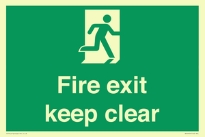 Fire exit keep clear